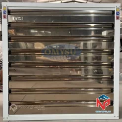 Quạt thông gió vuông 1380x1380 BMF-1380-STD Sơn tĩnh điện 18 Quạt thông gió vuông 1380x1380 chớp INOX