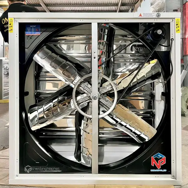 Quạt thông gió vuông 1380x1380 BMF-1380-STD Sơn tĩnh điện 11 Quạt thông gió vuông 1380x1380 BMF-1380 lưu lượng gió 44.500 m3/h