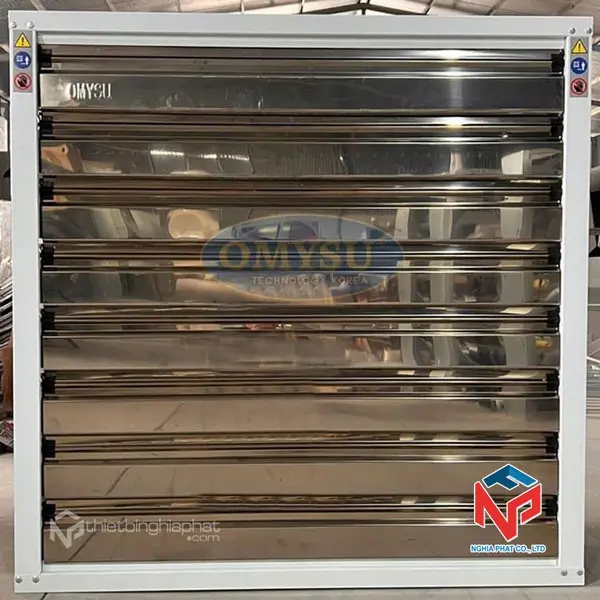 Quạt thông gió vuông 1380x1380 BMF-1380-STD Sơn tĩnh điện 13 Quạt thông gió vuông 1380x1380 chớp INOX