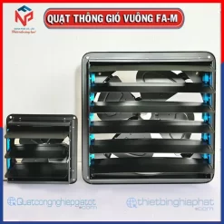 Quạt thông gió vuông đen OMYSU FA-M có chớp