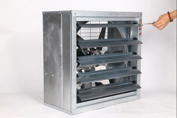 Quạt thông gió vuông OMYSU BMF-500 500x500mm 9 Mặt trước quạt thông gió vuông trực tiếp