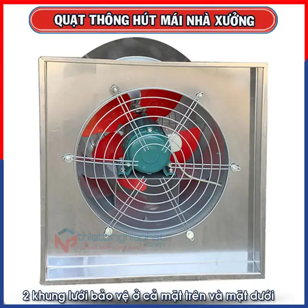 Quạt hút mái nhà xưởng OMYSU DFG-50HM 11 Quạt hút mái thiết kế có 2 lưới bảo vệ