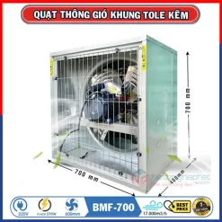 Quạt thông gió vuông OMYSU BMF-700 700x700x400mm