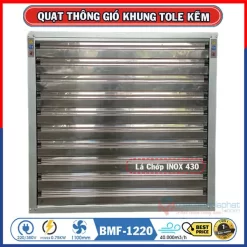 Quạt thông gió vuông tole kẽm 1220x1220 BMF-1220 11 Quạt thông gió vuông 1220x1220 BMF-1220 chớp INOX