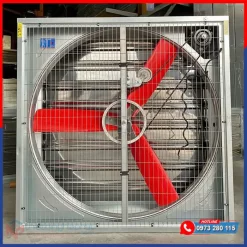 Quạt thông gió vuông cánh PA khung tole kẽm có tỳ nhôm