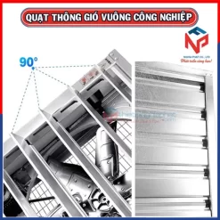 Quạt thông gió vuông INOX toàn phần 304 BMF-1380 1380x1380mm 14 Quạt thông gió vuông với cửa chớp tự động thông minh