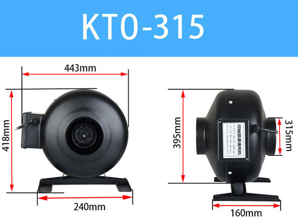 Quạt hút nối ống Sunfan KTO-315 4 Thông số Quạt hút nối ống Sunfan KTO-315