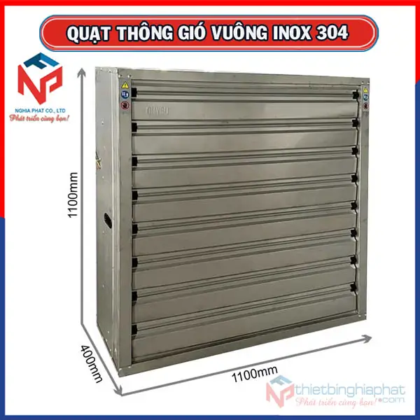 Quạt thông gió vuông INOX 304 BMF-1100 1100x1100mm 10 Quạt thông gió vuông INOX 304 1100x1100