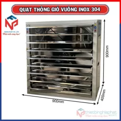 Quạt thông gió vuông INOX 304 toàn phần BMF-900 900x900mm 14 Quạt thông gió vuông INOX 304 900x900x400mm