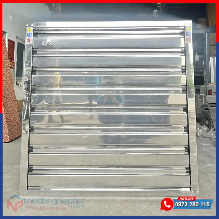 Quạt thông gió vuông INOX 430 BMF-1220 1220x1220 6 Quạt thông gió vuông INOX 430 BMF-1220 1220x1220x400mm Cánh POM Mặt chớp INOX
