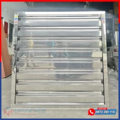 Quạt thông gió vuông INOX 430 BMF-1380 1380x1380mm 13 Quạt thông gió vuông INOX 430 BMF-1380 1380x1380x400mm Cánh POM Mặt chớp INOX