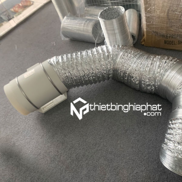Quạt thông gió nối ống Nipaco HF-200 D200 15 Quạt hút mùi nối ống Phi 200 kết nối ống gió