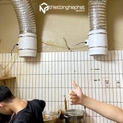 Quạt thông gió nối ống Nipaco HF-200 D200 25 Quạt hút mùi nối ống phi 250 kết nối ống gió dễ dàng