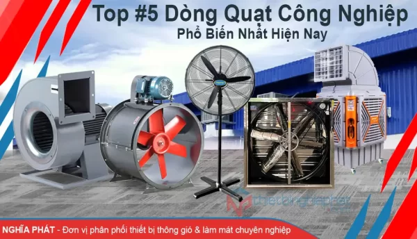 Top #5 Dòng Quạt Công Nghiệp Phổ Biến Nhất Hiện Nay