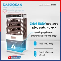 Máy làm mát Daikiosan DM208 tự ngắt bơm khi hết nước