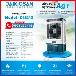 Máy làm mát Daikiosan DM212 235W 14 Máy làm mát Daikiosan DM212 công nghệ Icon Ag+ Diệt khuẩn hiệu quả