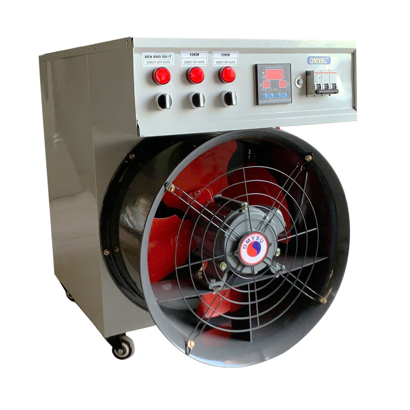 Máy sưởi công nghiệp 20KW điện 380V, Sưởi 200m2 7 Máy sưởi công nghiệp 20KW Dùng điện, Diện tích Sưởi 200m2