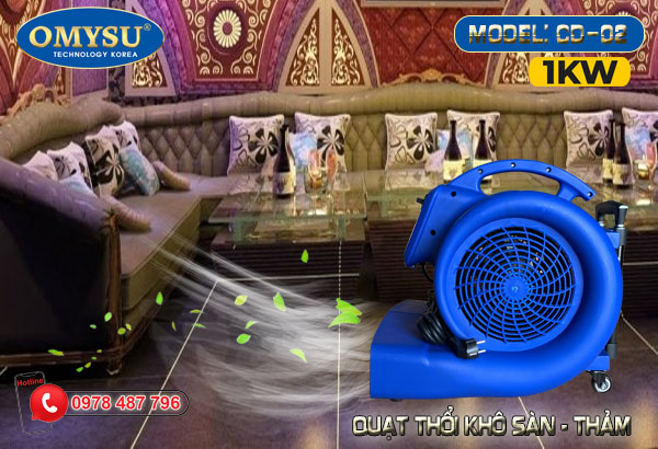 Quạt thổi sàn OMYSU CD-02 1000W 10 Quạt thổi sàn CD-02 1000W