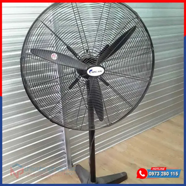Quạt đứng công nghiệp Chinghai HS243Đ 140W sải cánh 600mm 9 Quạt đứng công nghiệp Chinghai làm mát nhà xưởng, nhà hàng, quán ăn