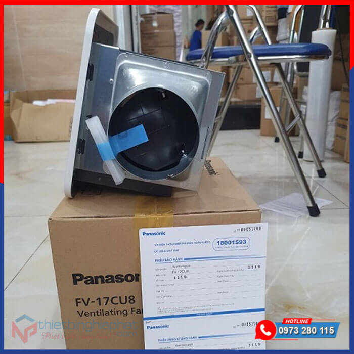 Quạt hút âm trần Panasonic FV-17CU9 có ống 12 Quạt hút âm trần Panasonic FV-17CU9 7,5W