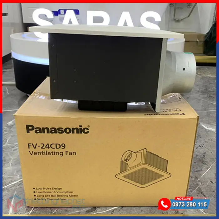 Quạt hút âm trần Panasonic FV-24CH9 có ống 8 Quạt hút âm trần Panasonic FV-24CD9 có ống