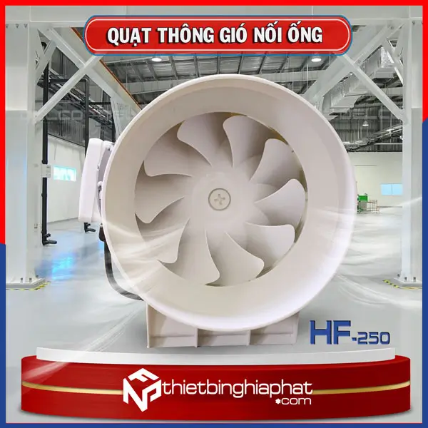 Quạt thông gió nối ống Omysu HF-250 9 Quạt thông gió nối ống Omysu HF-250 250W