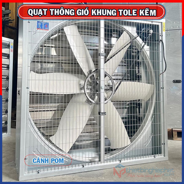 Quạt thông gió vuông tole kẽm 1380x1380 BMF-1380 12 Quạt thông gió vuông tole kẽm 1380x1380 BMF-1380 cánh POM