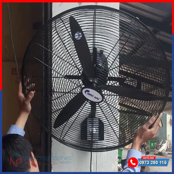 Quạt treo tường công nghiệp Chinghai W243Đ sải cánh 600mm 10 Quạt treo công nghiệp Chinghai có dây dật