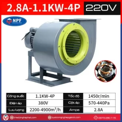 Quạt ly tâm CF 2.8A-1.1Kw điện áp 220V