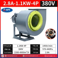 Quạt ly tâm CF 2.8A-1.1Kw điện áp 380V