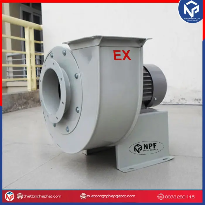 Quạt ly tâm phòng nổ 10HP Trung áp 4 Quạt ly tâm phòng nổ - thiết bị quan trong trong hệ thống thông gió
