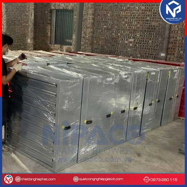 Quạt hút công nghiệp vuông 1100x1100x400mm 12 Quạt hút công nghiệp Nipaco NPF