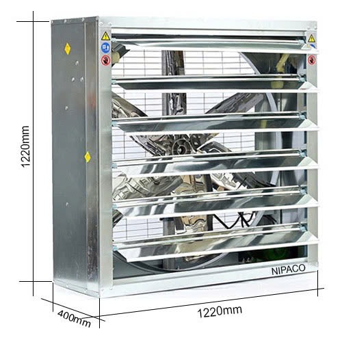 Quạt hút công nghiệp vuông 1220x1220x400mm 6 Quạt hút công nghiệp vuông 1220x1220x400mm
