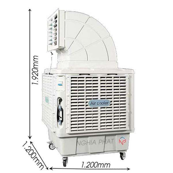 Máy làm mát công nghiệp di động 18000 10 Máy làm mát di động Aircooler Kích thước 1920x1200x1200