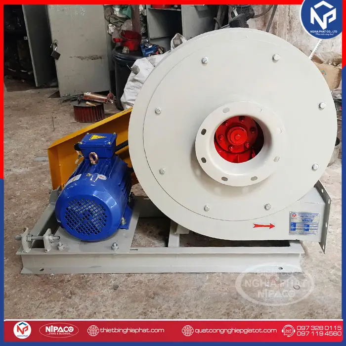 Quạt ly tâm cao áp 4HP NPC152-4.0A-3KW-2P 17 Quạt ly tâm gián tiếp 3KW