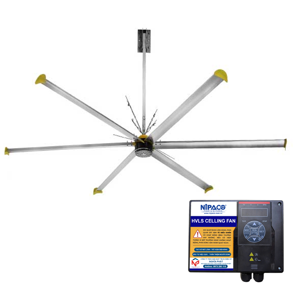 Quạt trần công nghiệp - cánh dài 5.2M động cơ DC 8 Quạt trần công nghiệp - cánh dài 5.2M động cơ DC