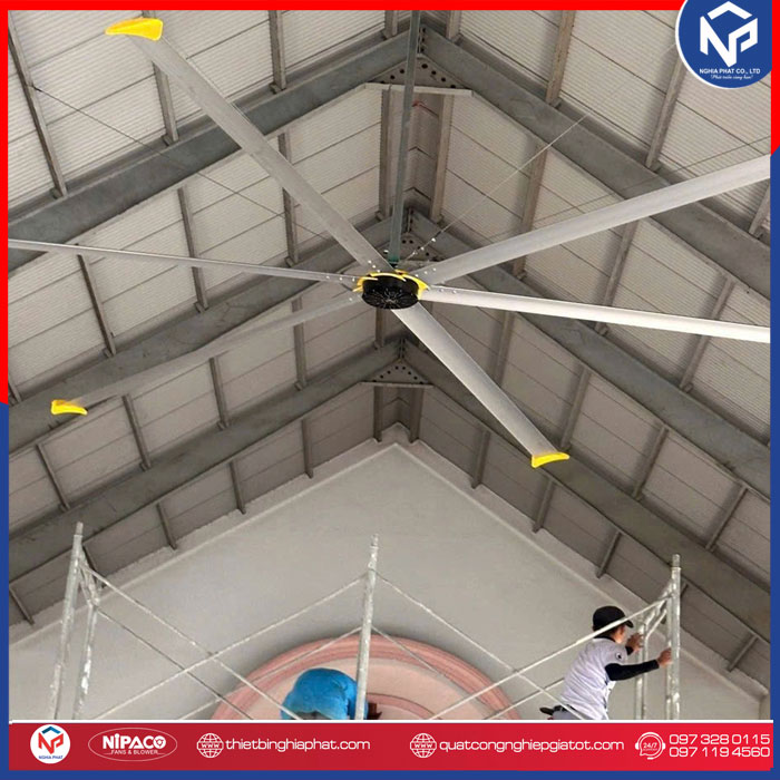Quạt trần công nghiệp - cánh dài 5.2M động cơ DC 15 Quạt trần công nghiệp động cơ DC