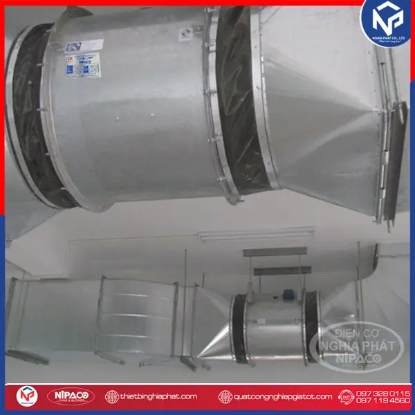 Quạt công nghiệp hướng trục D400 1.5HP 1.1KW 11 Quạt hướng trục cấp khí tươi tầng hầm