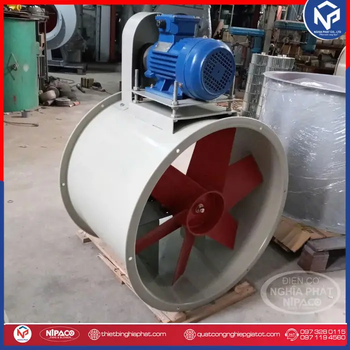 Quạt công nghiệp hướng trục gián tiếp D500 0.75KW - 1HP 9 Quạt công nghiệp hướng trục gián tiếp D600 3HP