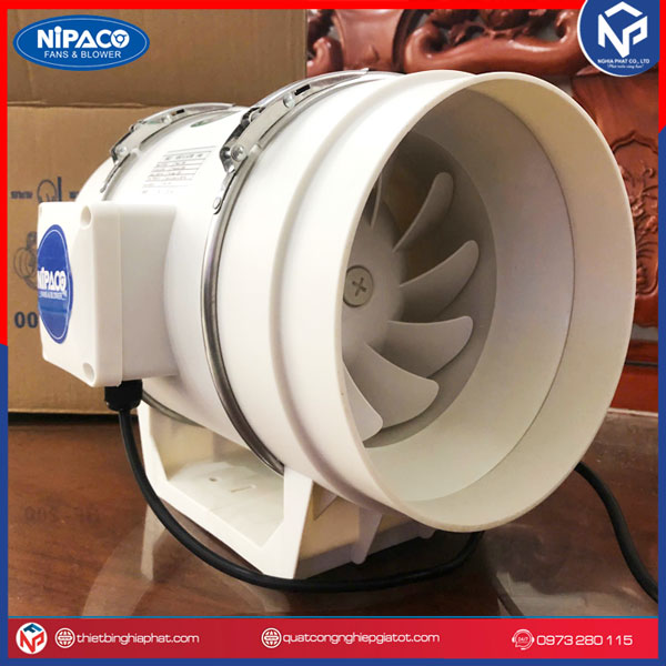 Quạt thông gió nối ống Nipaco HF-200 D200 20 Quạt thông gió nối ống HF-200 D200 - Nipaco