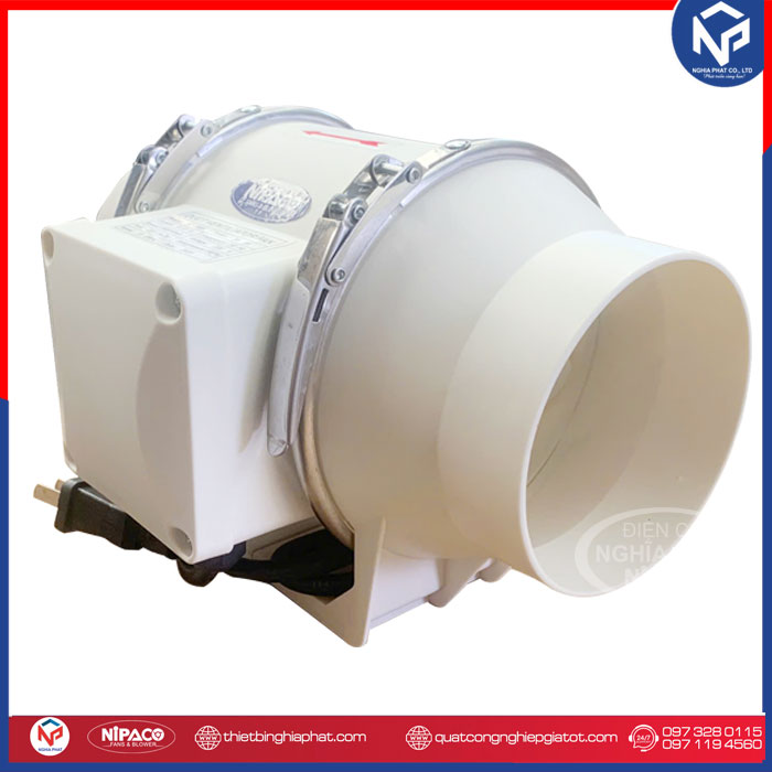 Quạt thông gió nối ống Nipaco HF-100 18 Quạt thông gió nối ống Nipaco HF-100 Phi 100