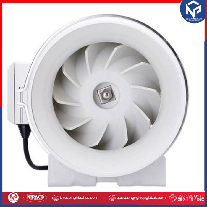 Quạt thông gió nối ống Nipaco HF-315 D315 13 Quạt thông gió nối ống Nipaco HF-315 D315