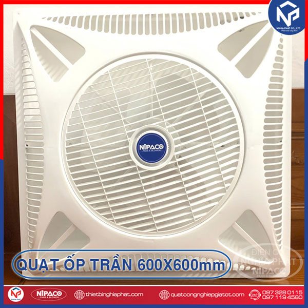 Quạt ốp trần 600x600 Nipaco 11 Quạt ốp trần 600x600 Nipaco Ảnh thực tế