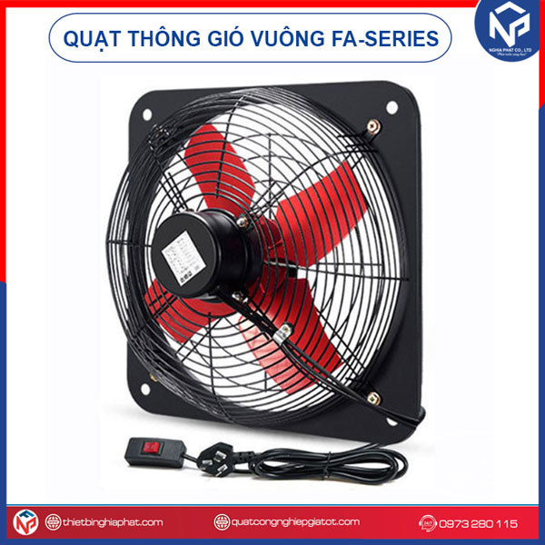 Quạt thông gió vuông 500x500 FA-40 Nipaco 2 mặt lưới 12 Quạt thông gió vuông Nipaco 2 mặt lưới
