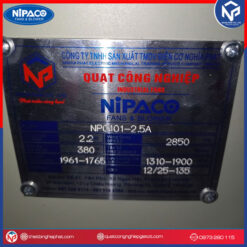Quạt Ly Tâm Hút Khói 2.2kW NPC-101-2.5A 3HP 2800v/p 18 Quạt Ly Tâm Hút Khói 2.2kW NPC-101-2.5A 3HP 2800v/p