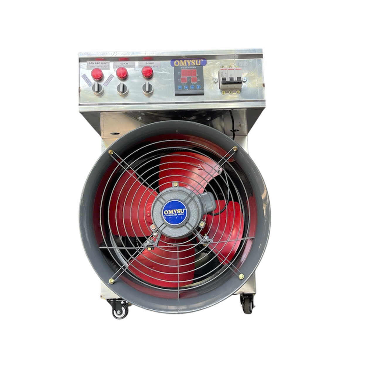 Máy sưởi công nghiệp 30KW điện 380V vỏ Inox , Sưởi 300m2 9 Máy sưởi điện công nghiệp 30KW - Vỏ INOX