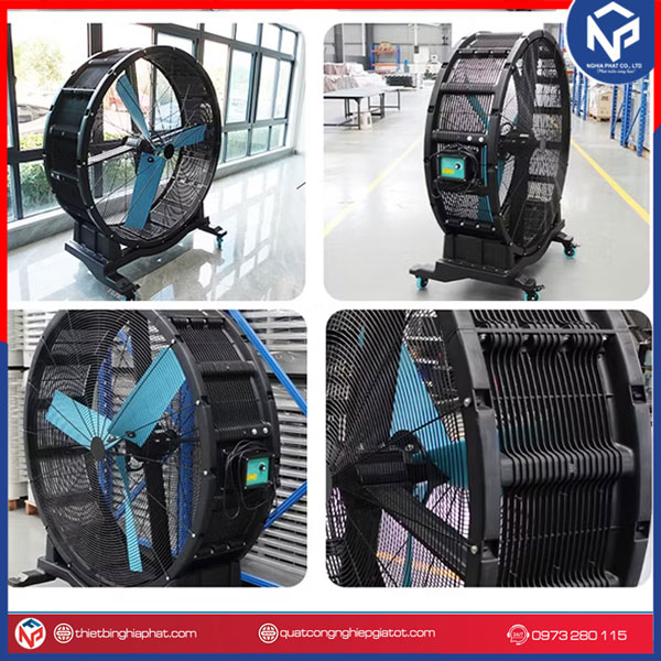 Quạt sàn công nghiệp biến tần sải cánh 1100 13 Quạt sàn công nghiệp biến tần sải cánh lớn
