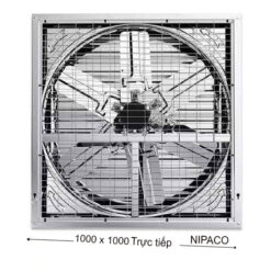 Quạt thông gió vuông 1000x1000 trực tiếp cánh INOX