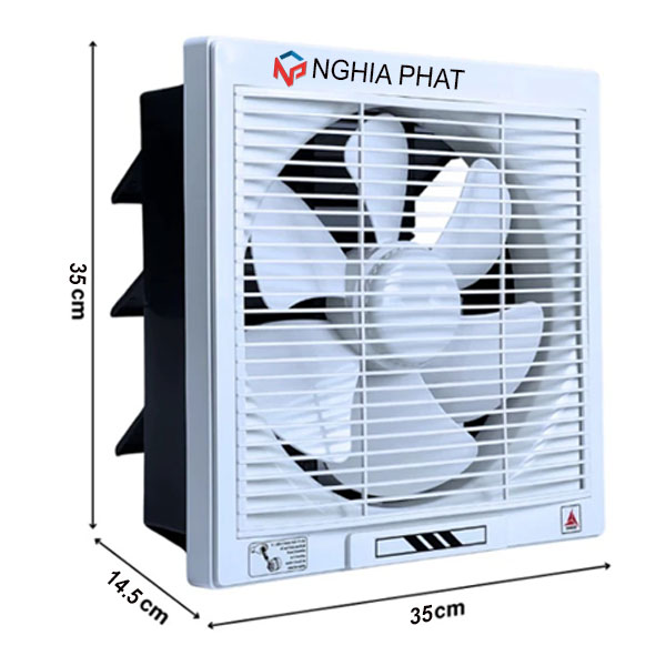 Quạt thông gió gắn tường TICO TC-25AV6 1 chiều 12 Kích thước Quạt thông gió gắn tường Tico TC-25AV6