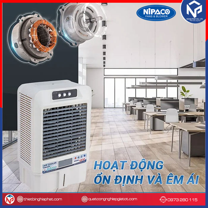 Máy làm mát không khí Nipaco CC90 - 550W 130L 8 Quạt hơi nước Nipaco CC90 500W